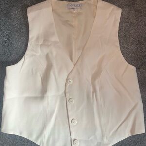 Cream and white vest